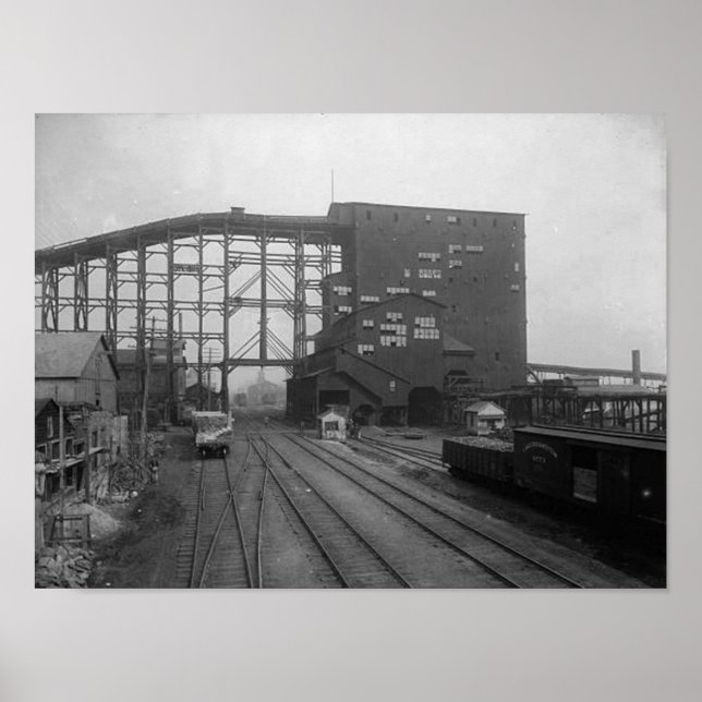 Póster Plymouth Pa. Poster del rompeolas de carbón (Frente)