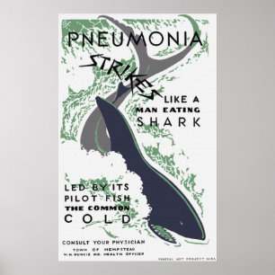 Póster Pneumonia Strikes Poster