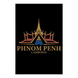 Póster Pnom Penh Camboya Sudeste Asiático