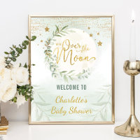 Po de bienvenida de Baby Shower Over the Moon Gree