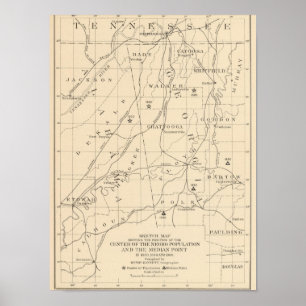 Póster Población de centro 1880-1900 del negro 52