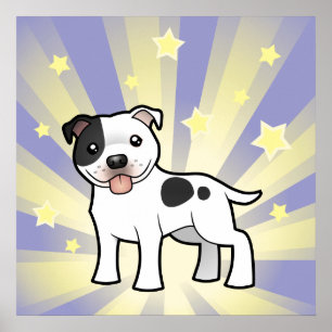 Póster Poca estrella Staffordshire bull terrier