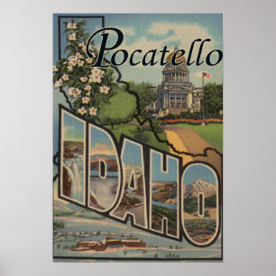 Póster Pocatello, Idaho - escenas grandes de la letra
