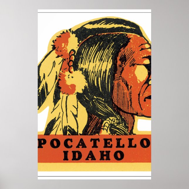 Póster Pocatello Idaho Poster de Viajes Artwork (Frente)