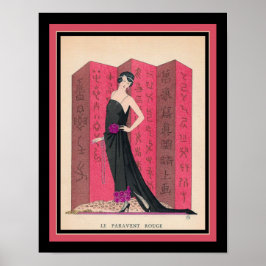 Póster Pochoir de moda Art Deco Paris 1921