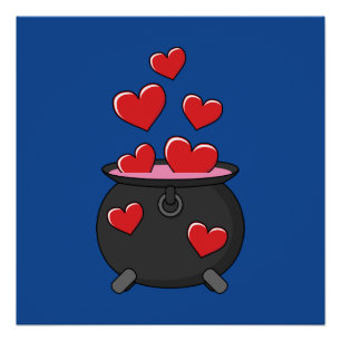 Póster Poción de amor de corazón