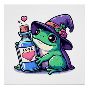 Póster Poción de amor kawaii mágica