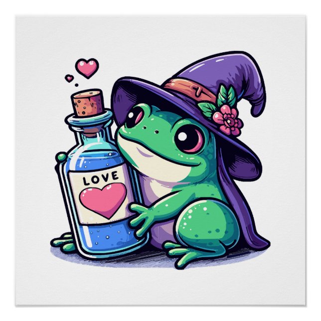 Póster Poción de amor kawaii mágica (Anverso)