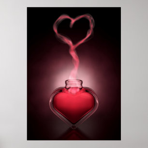 Póster Poción De Amor Y Fumes De Corazón