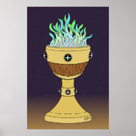 Póster Poción mágica en combinación de Mazer y cáliz