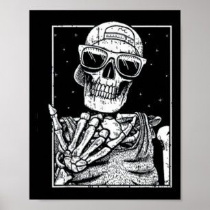 Póster Pocket Skeleton Rockhand Halloween Guay Rock