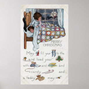 Póster Poco despierta los espías Santa del chica y el