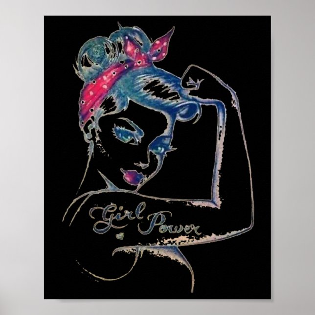 Póster Podemos curarlo Rosie Riveter Chica de cáncer de m (Frente)