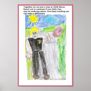 Póster Podemos detener al Poster de maltrato infantil