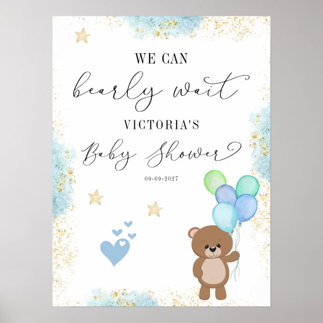 Póster Podemos esperar a Bearly Wait Bienvenido Baby Show (Frente)