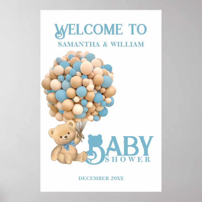 Póster Podemos Esperar A La Bienvenida De Baby Shower Del (Frente)