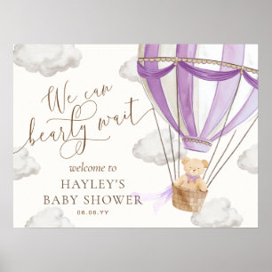 Póster Podemos Esperar A La Bienvenida De Lilac Baby Show
