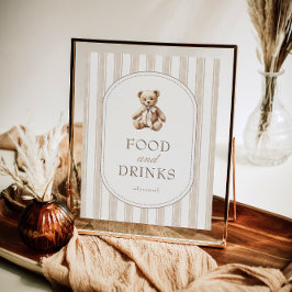 Póster Podemos Esperar A Que Baby Shower Coma Y Beba Rótu