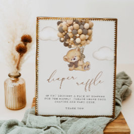 Póster Podemos Esperar A Que Baby Shower Diaper Raffle