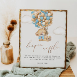 Póster Podemos Esperar A Que Baby Shower Diaper Raffle