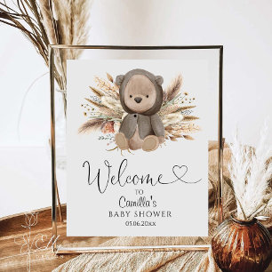 Póster Podemos Esperar A Que El Boho Lance Baby Shower