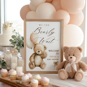 Póster Podemos Esperar A Que Teddy Bear La Bienvenida De