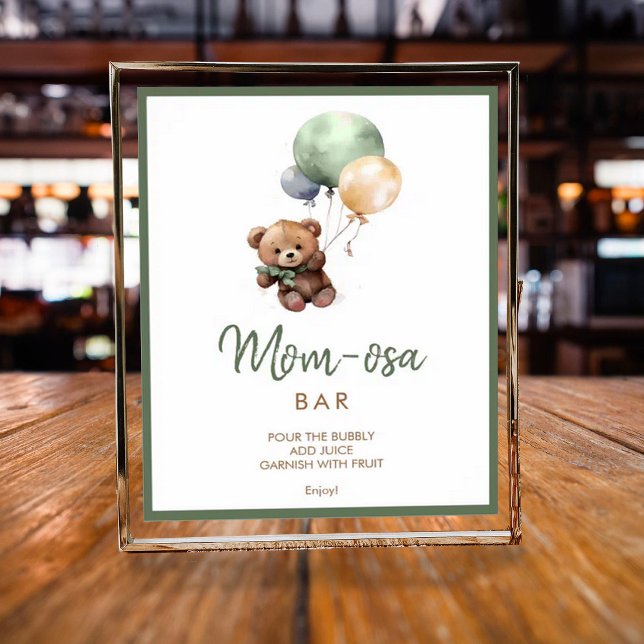 Póster Podemos esperar a Teddy Bear Baby Shower Mom-osa (Subido por el creador)