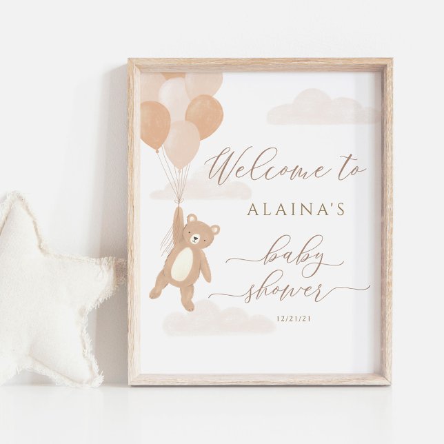 Póster Podemos Esperar Bearly Wait Baby Shower Welcome Si (Subido por el creador)