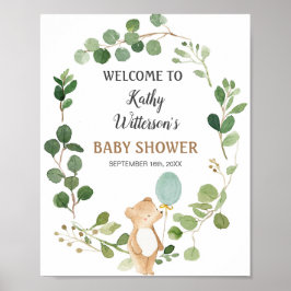 Póster Podemos Esperar Bearly Wait Baby Shower Welcome Si