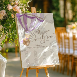 Póster Podemos Esperar Bearning Lilac Baby Shower (Cuadro