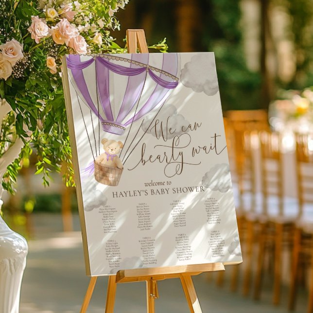 Póster Podemos Esperar Bearning Lilac Baby Shower (Cuadro (Subido por el creador)