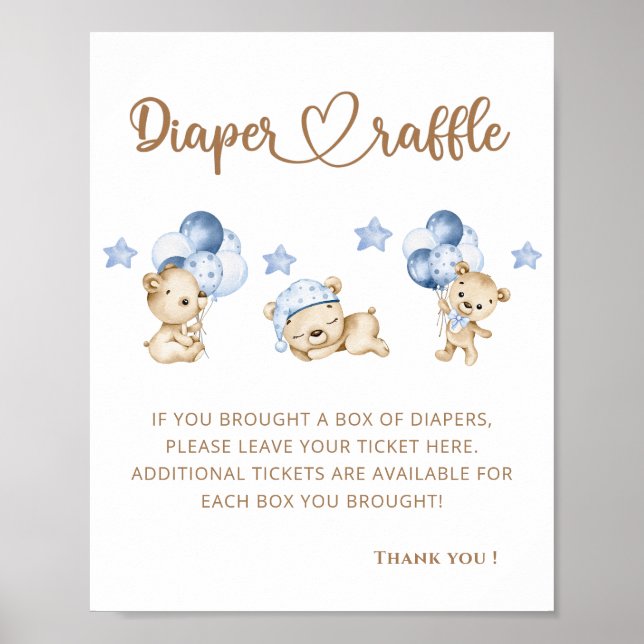 Póster Podemos esperar con ansias la rifa de pañales (Frente)