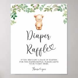 Póster Podemos esperar con ansias la rifa de pañales