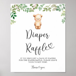 Póster Podemos esperar con ansias la rifa de pañales