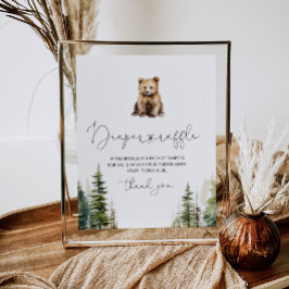 Póster Podemos esperar con ansias la rifa de pañales