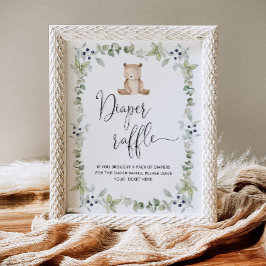 Póster Podemos esperar con ansiedad la firma de la rifa d