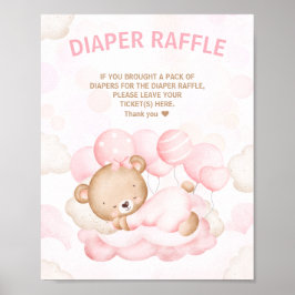 Póster Podemos Esperar El Rótulo De Baby Shower Diaper Ra