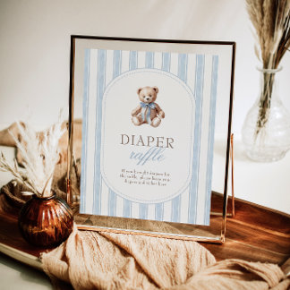 Póster Podemos Esperar El Rótulo De Baby Shower Diaper Ra