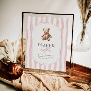 Póster Podemos Esperar El Rótulo De Baby Shower Diaper Ra