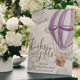 Póster Podemos esperar libros y regalos Baby Shower