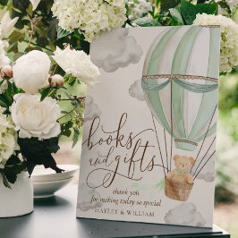 Póster Podemos esperar libros y regalos Baby Shower