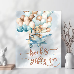 Póster ¡Podemos Esperar! Libros y regalos de Baby Shower