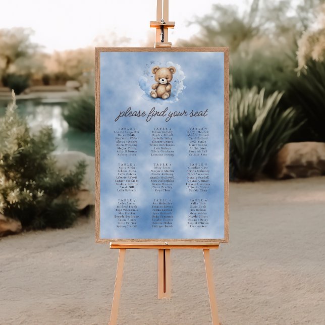 Póster Podemos Esperar Los Asientos Azules De Baby Shower (Subido por el creador)