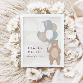 Póster Podemos Esperar. | Rótulo Baby Shower Raffle