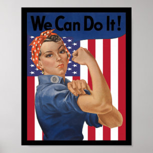 Póster Podemos Hacerlo Rosie The Riveter Feminist Usa Fla