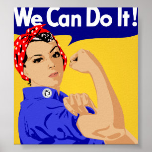 Póster ¡Podemos Hacerlo! Rosie The Riveter Poster de la S
