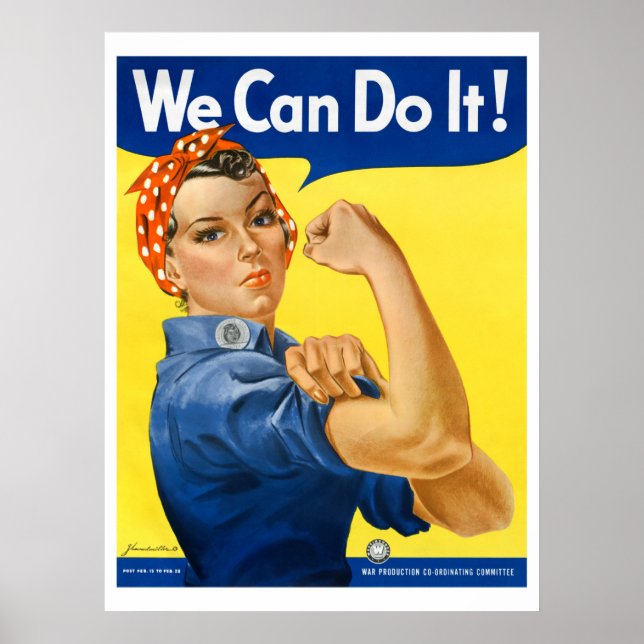 Póster ¡Podemos Hacerlo! Rosie the Riveter Vintage WPA (Frente)