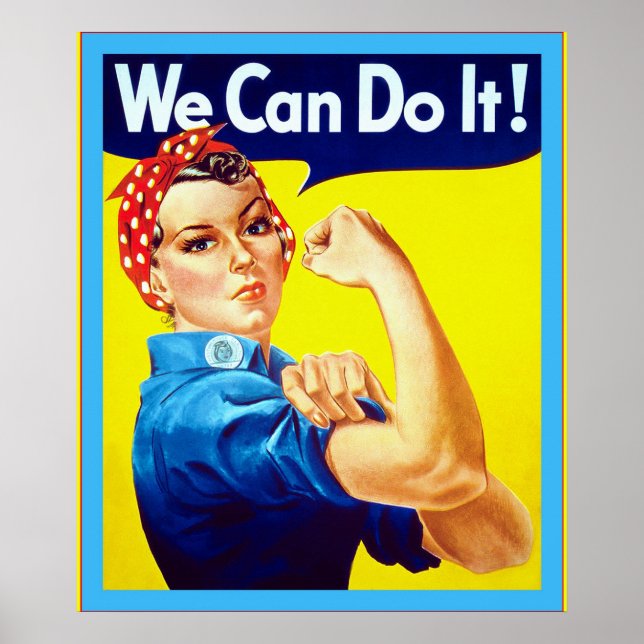Póster ¡Podemos Hacerlo! ~ Segunda Guerra Mundial Vieja (Frente)