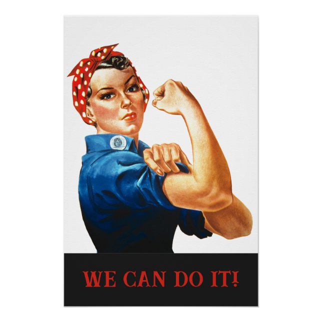 Póster Podemos lograrlo Rosie the Riveter Women Power WII (Anverso)