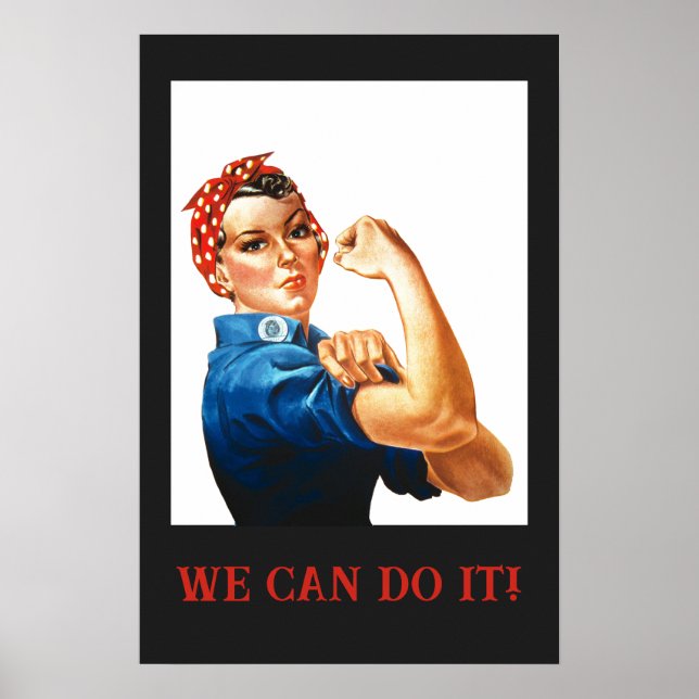 Póster Podemos lograrlo Rosie the Riveter Women Power WII (Frente)